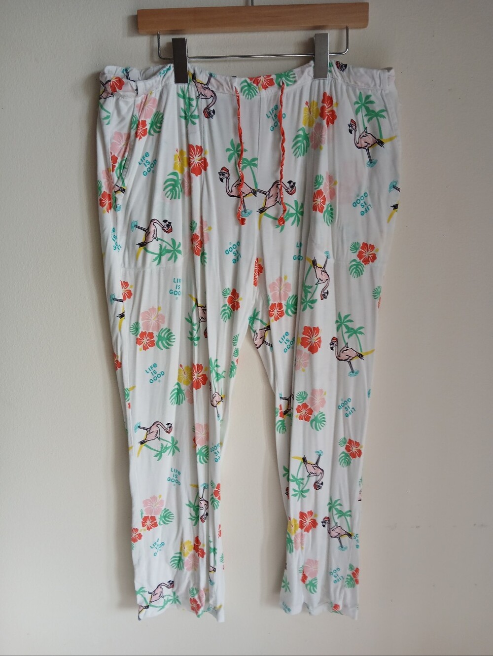 Life Is Good Flamingo Floral Lounge Sleep Pants Size XL